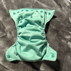 Thirsties AIO NEWBORN Natural Cloth Diaper- sea foam (1 of 3)